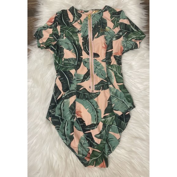 MUMU SMYM Barbie Beverly Pipeline One Piece Zip Front‎ Swimsuit Sz S Rare - Picture 2 of 15